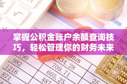 指导掌握公积金账户余额查询技巧，轻松管理你的财务未来
