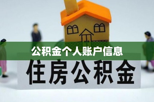 指导公积金个人账户信息