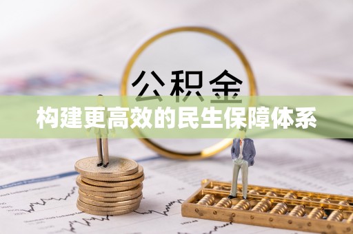 指导构建更高效的民生保障体系